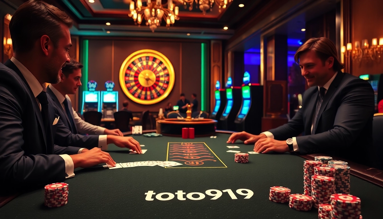 Experience the excitement of gambling at Toto919's tables featuring engaging games and vibrant visuals.