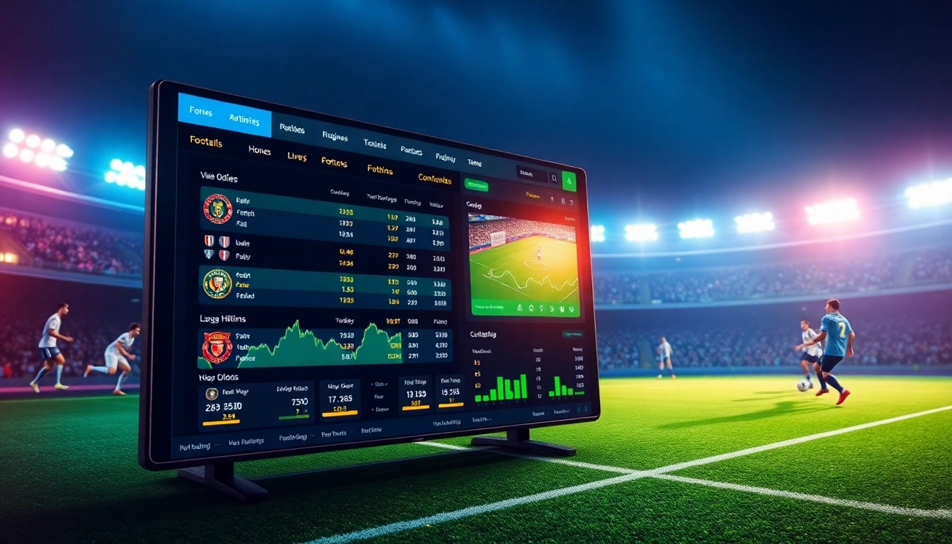 kèo nhà cái interface showcasing live football betting odds and trends
