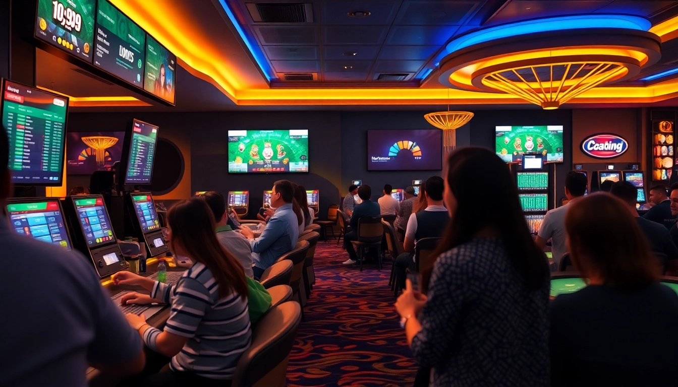 Exciting betting environment emphasizing safety and enjoyment at 슈어맨 casinos with diverse users engaged in gaming.
