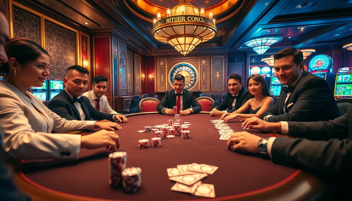 Engaging poker action at u888 com casino with vibrant chips and cards on the table.