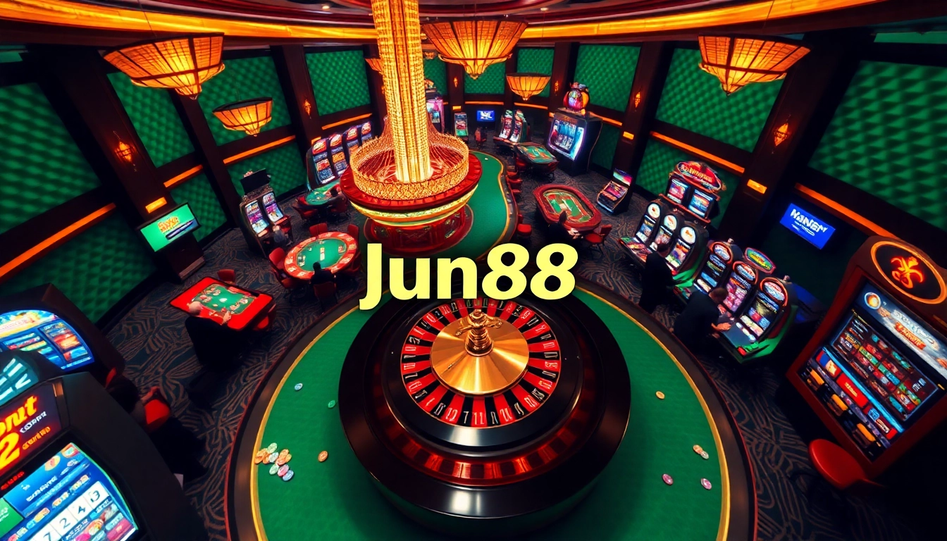 Experience the excitement of Jun88 with vibrant casino games and engaging players.
