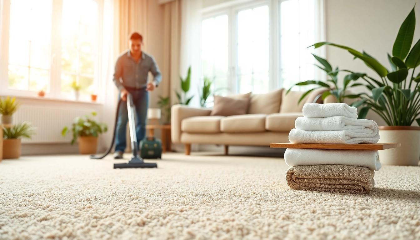 Expert carpet cleaning lincoln ca service revitalizing a plush beige carpet in a cozy living room.