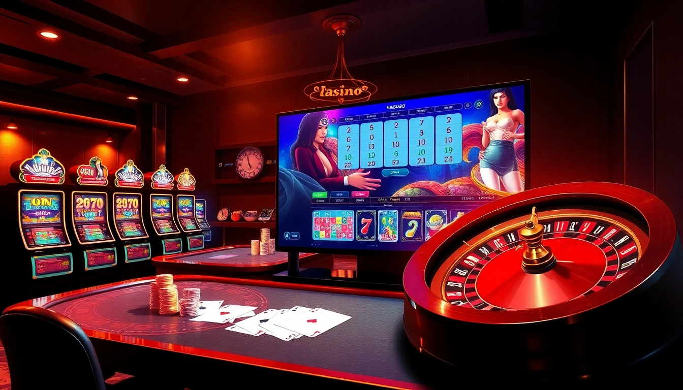 Engage in thrilling online gaming experiences at Đăng Nhập F168 with colorful casino elements.