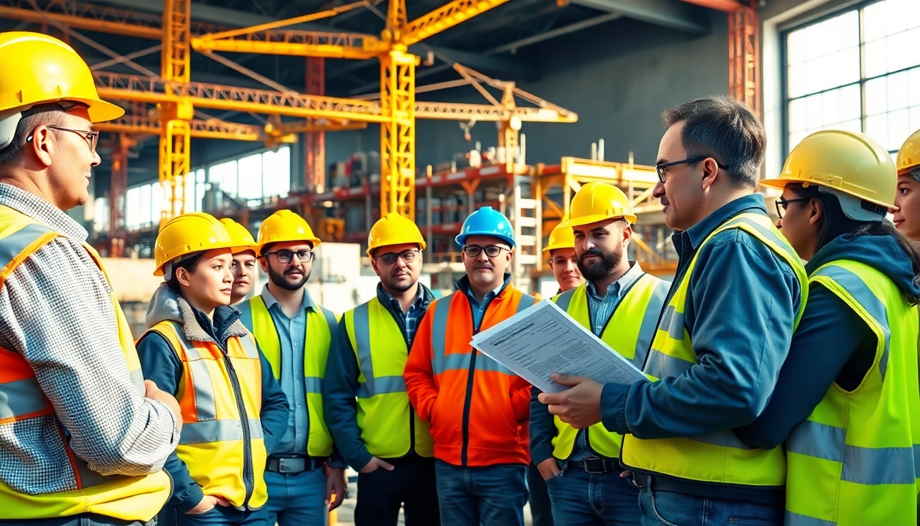 Workers engaged in construction safety training focused on vital skills and protocols.
