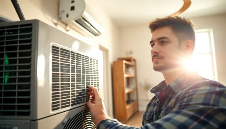 Technician ensuring quality residential heating and cooling for optimal home comfort.