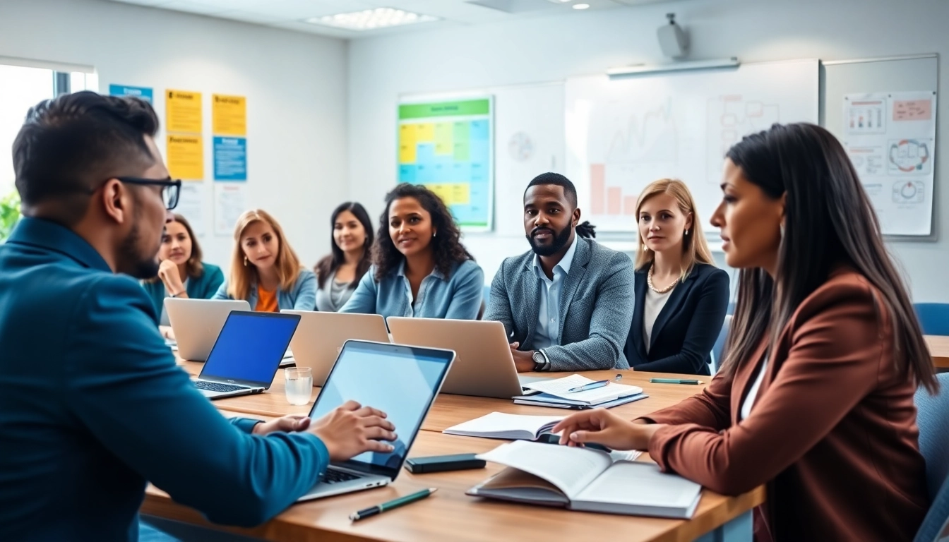 Engaging workforce education training session highlighting adults learning crucial skills.