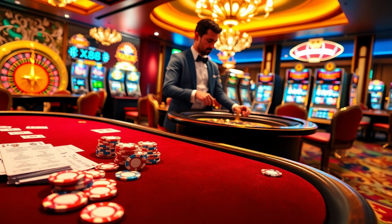 Experience the excitement of winning at X88 with vibrant casino games and roulette.