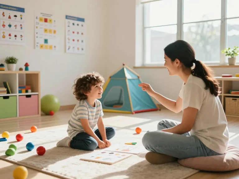 Engaged child in speech therapy session at Advantage Therapy Sydney, showcasing a supportive environment.