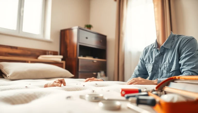 Analyze bed bug treatment cost with professional exterminator inspecting mattress.