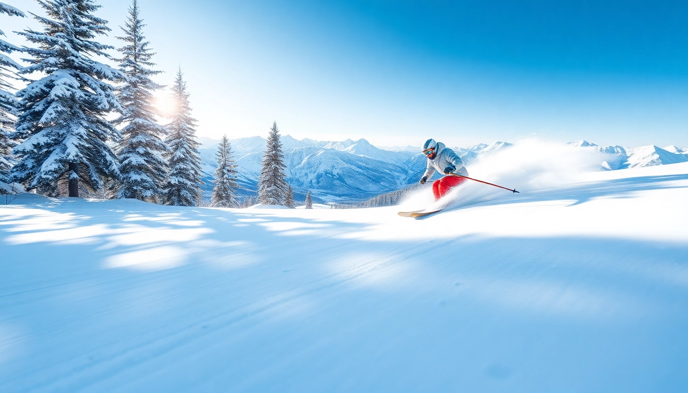 Skier showcasing NORDICA performance on a vibrant snow slope.