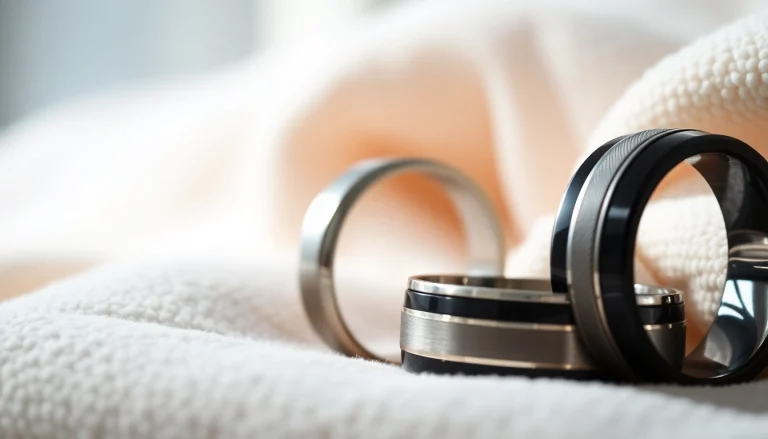 Showcasing exquisite tungsten wedding bands that reflect elegance and durability.