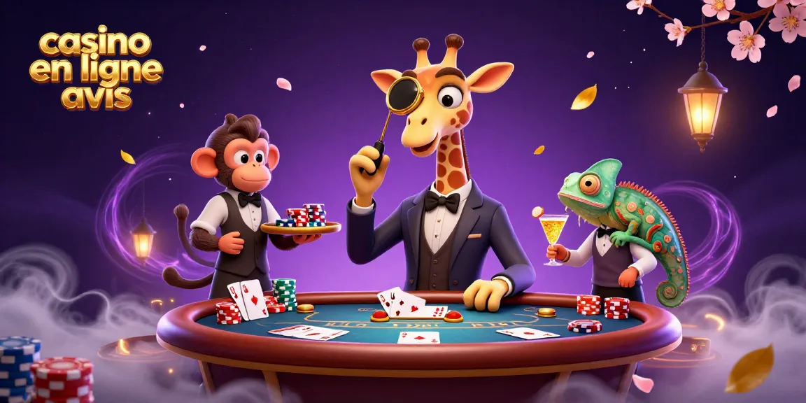 Explorez les meilleurs casinos en ligne avec cet élégant joueur de girafe à la table de poker.