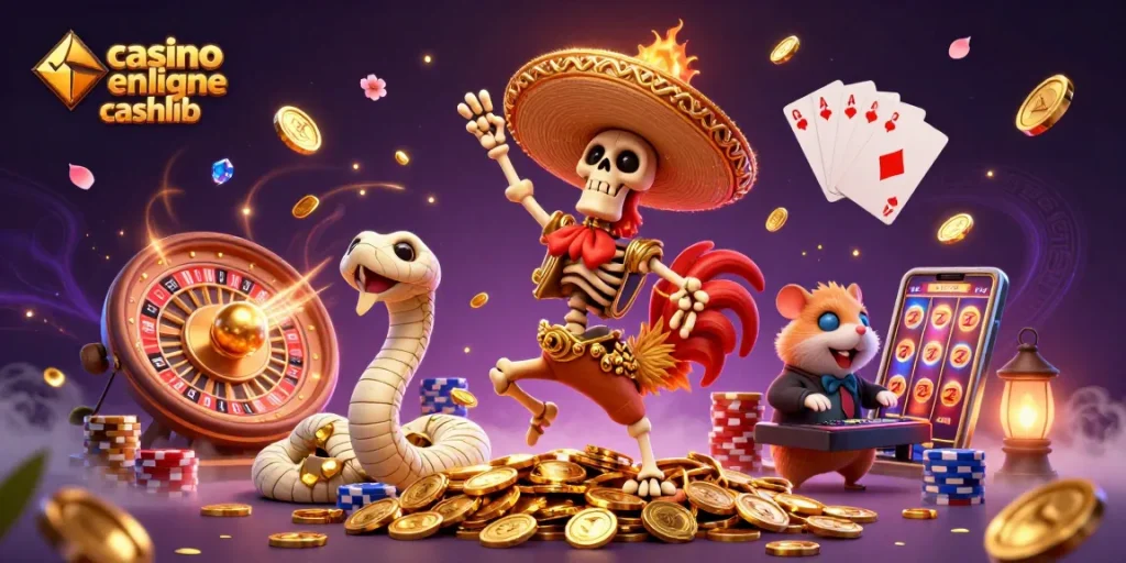 Découvrez le casino en ligne cashlib avec une danse de victoire sur des pièces d'or scintillantes.
