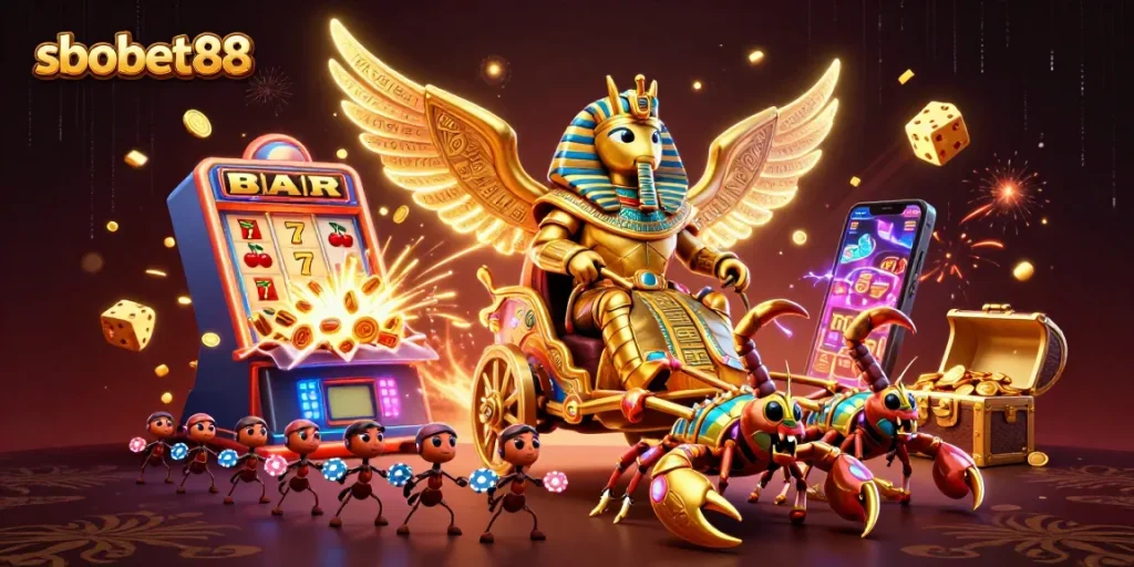 Engage in thrilling sbobet88 gameplay with stunning jackpot visuals and dynamic casino elements.
