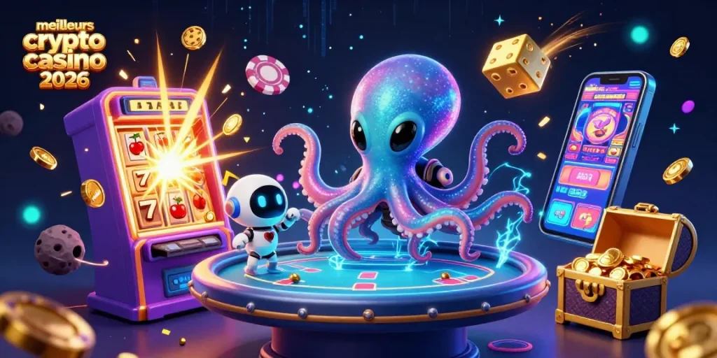 Découvrez les meilleurs crypto casino 2026 avec un octopus extraterrestre et une machine à sous explosive.