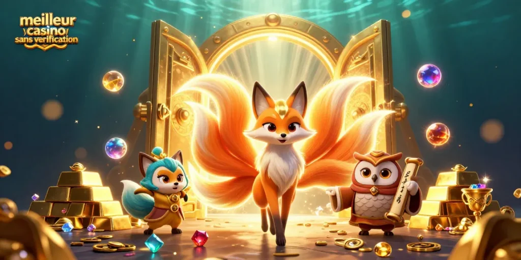 Découvrez le meilleur casino sans vérification avec un renard à neuf queues et un hibou sage.