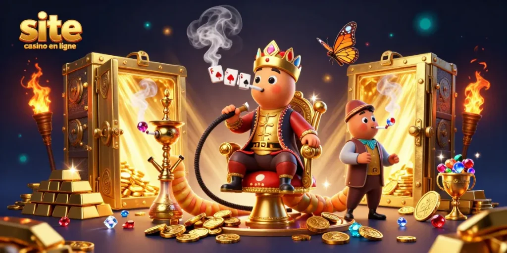 Jouer au site casino en ligne avec des symboles de poker et une ambiance de richesse.